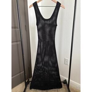 Mozhdeh Matin - black crochet dress